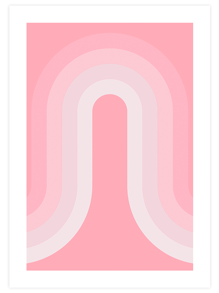 Pink Arch - Art Print Sanatsal Poster
