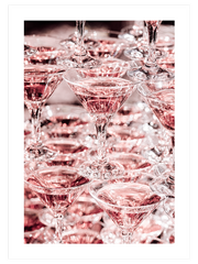 Pink Cocktail Poster - Giclée Baskı