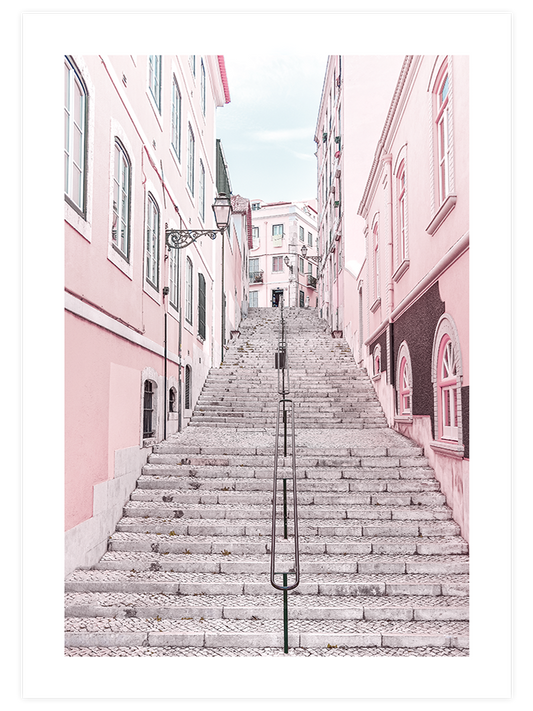 Urban Stairs Poster - Giclée Baskı