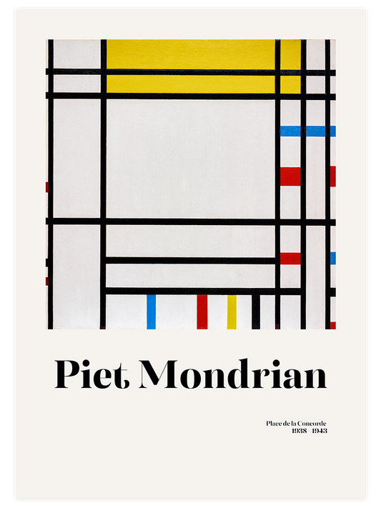 Mondrian Place De La Concorde Poster - Giclée Baskı