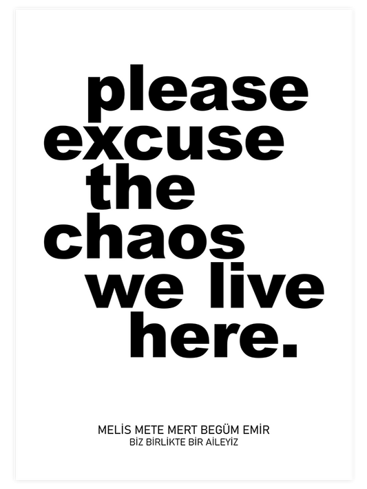 We Live Here Kişiye Özel Poster - Giclée Baskı