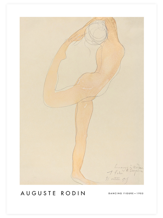 Rodin Dancing Figure Poster - Giclée Baskı