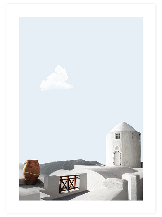 Santorini N1 Poster - Giclée Baskı