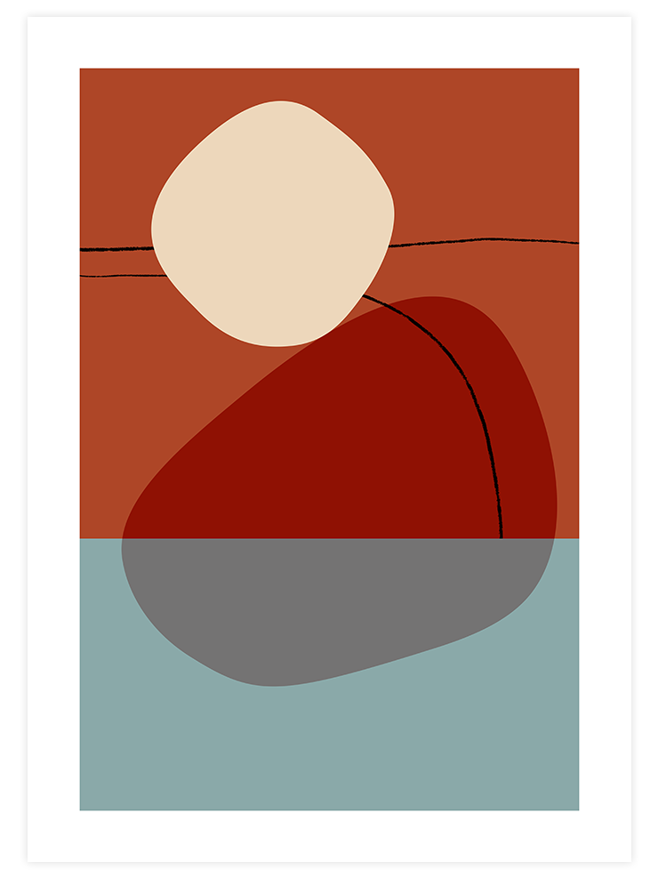 Shapes And Lines 4 - Art Print Sanatsal Poster
