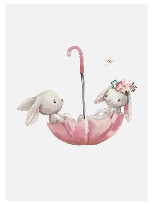 Şirin Tavşanlar Poster - Giclée Baskı