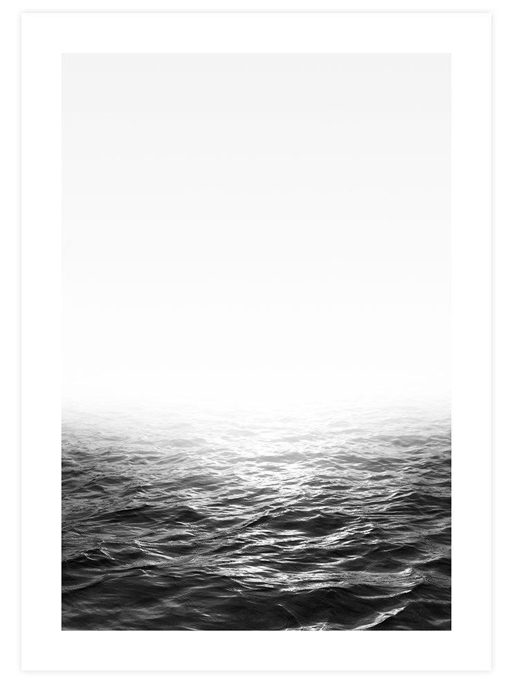 Siyah Beyaz Deniz - Art Print Fotoğraflar Poster