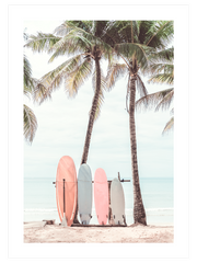 Sörf Tahtaları Poster - Giclée Baskı