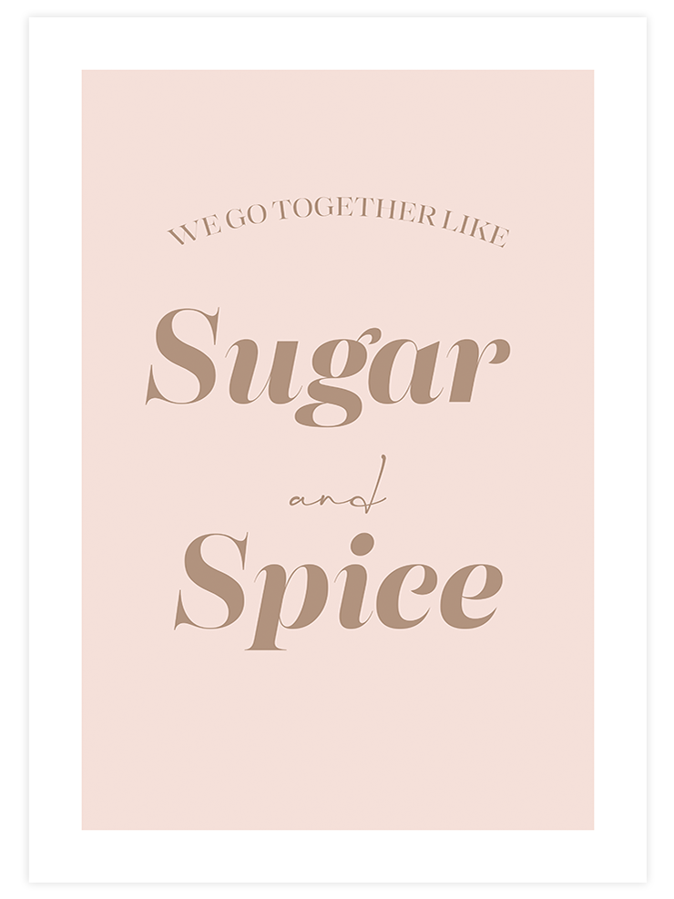Sugar and Spice - Art Print Mutfak Poster