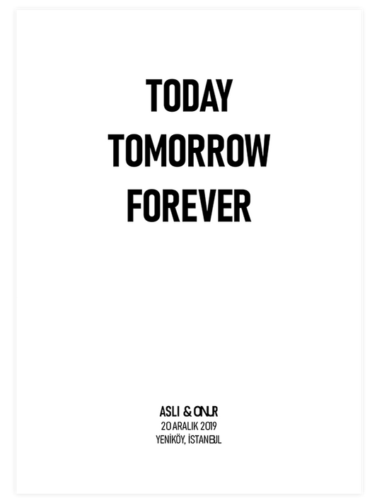 Forever Kişiye Özel Poster - Giclée Baskı