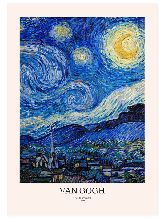 Van Gogh The Starry Night (Yıldızlı Gece) Poster - Giclée Baskı