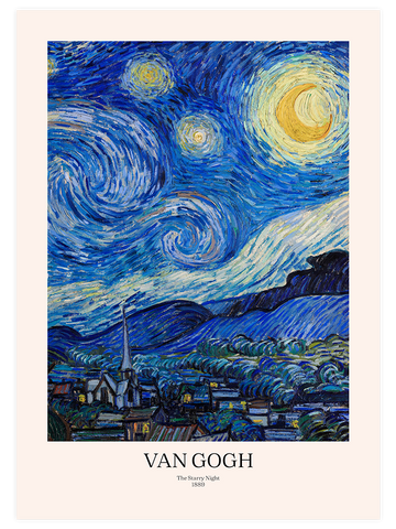 Van Gogh The Starry Night (Yıldızlı Gece) - Art Print Van Gogh The Starry Night (Yıldızlı Gece) - Art Print