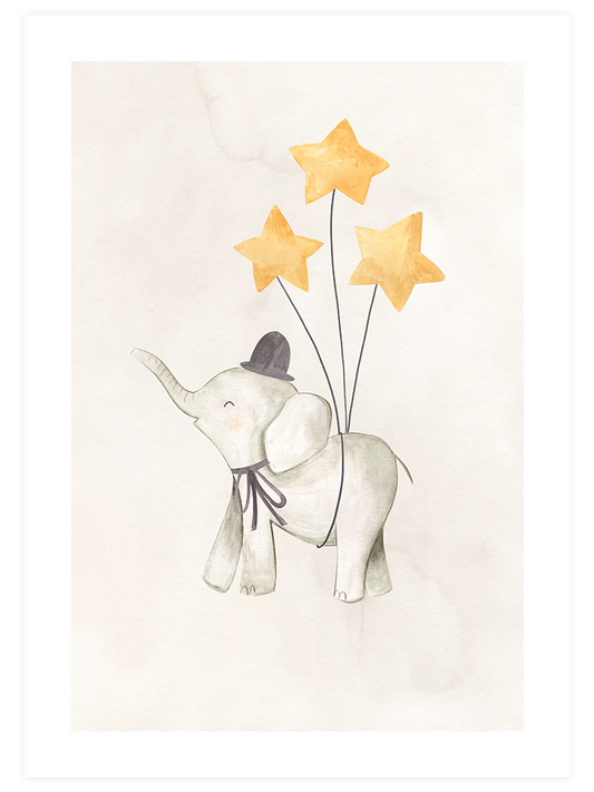 Yıldız Fil N2 Poster - Giclée Baskı