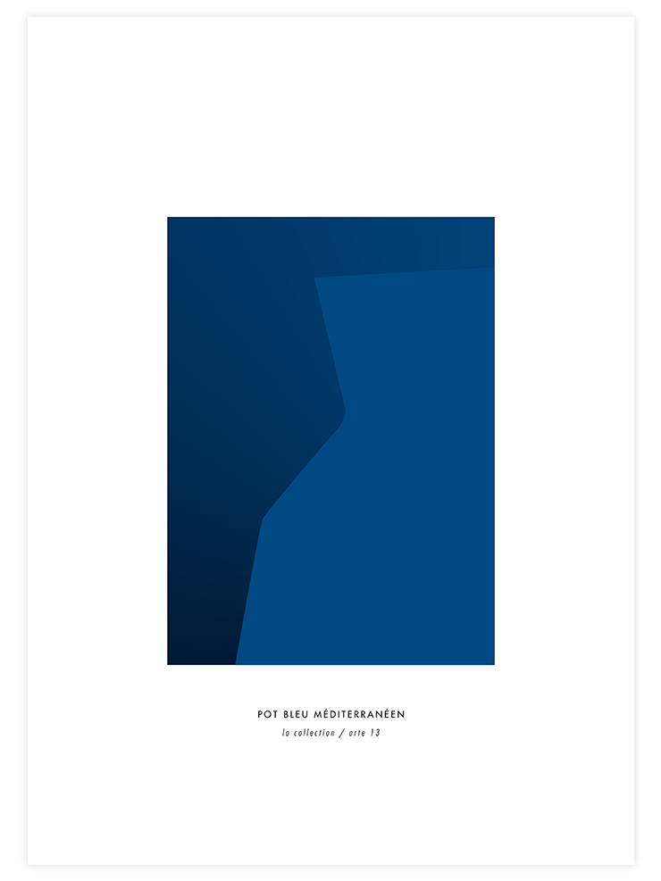 Pot Bleu Méditerranéen - Art Print Sanatsal Poster