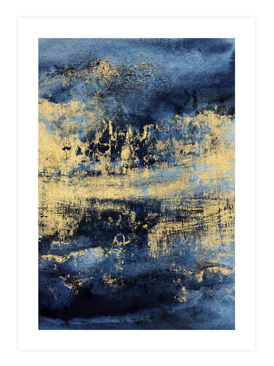 Abstract Blue Beige Poster Seti