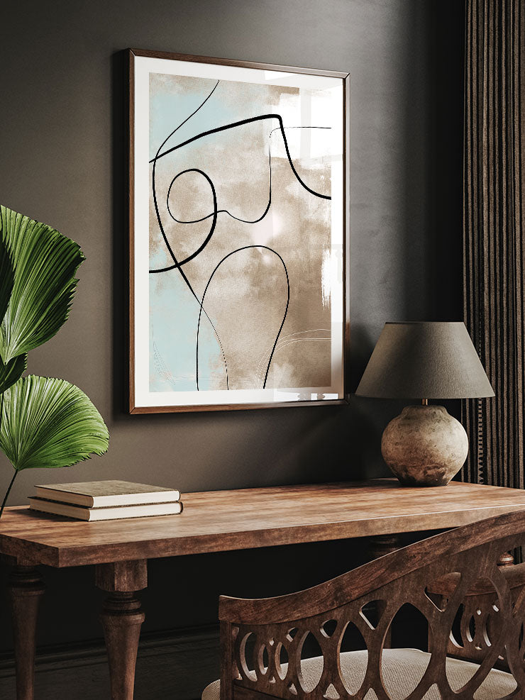 Abstract Lines N6 - Art Print Poster