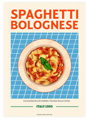 Spaghetti Bolognese Poster - Giclée Baskı