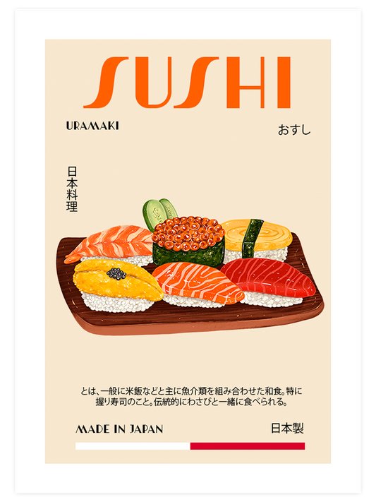 Sushi Poster - Giclée Baskı