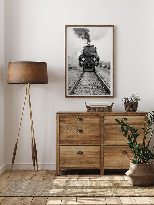 Vintage Tren Poster - Giclée Baskı