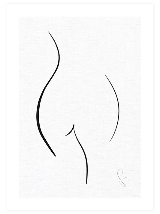 Woman Body Shape Poster - Giclée Baskı