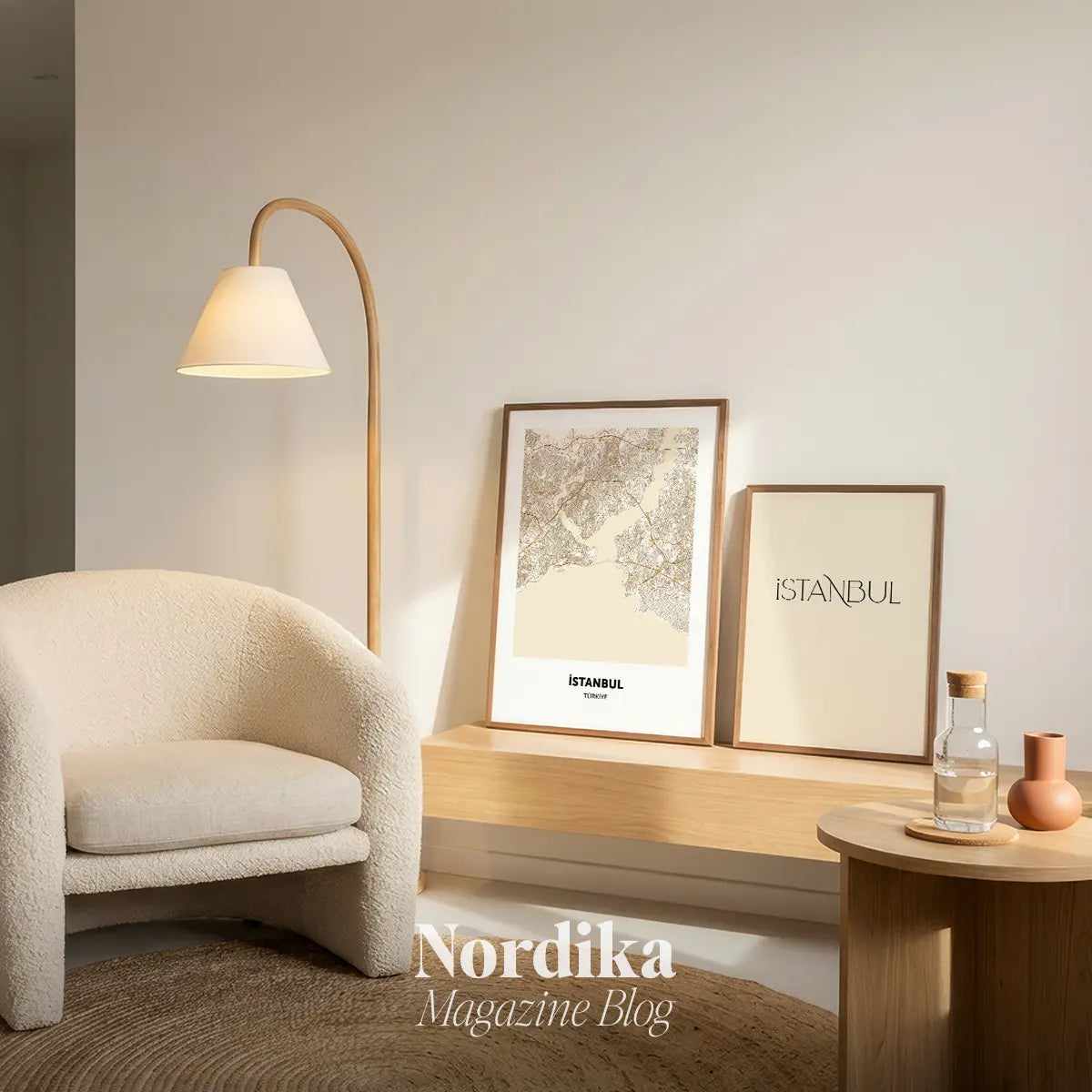 dekoratif sehir haritasi poster