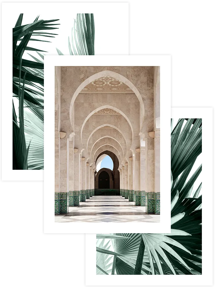 Green & Beige Touch - Poster Seti