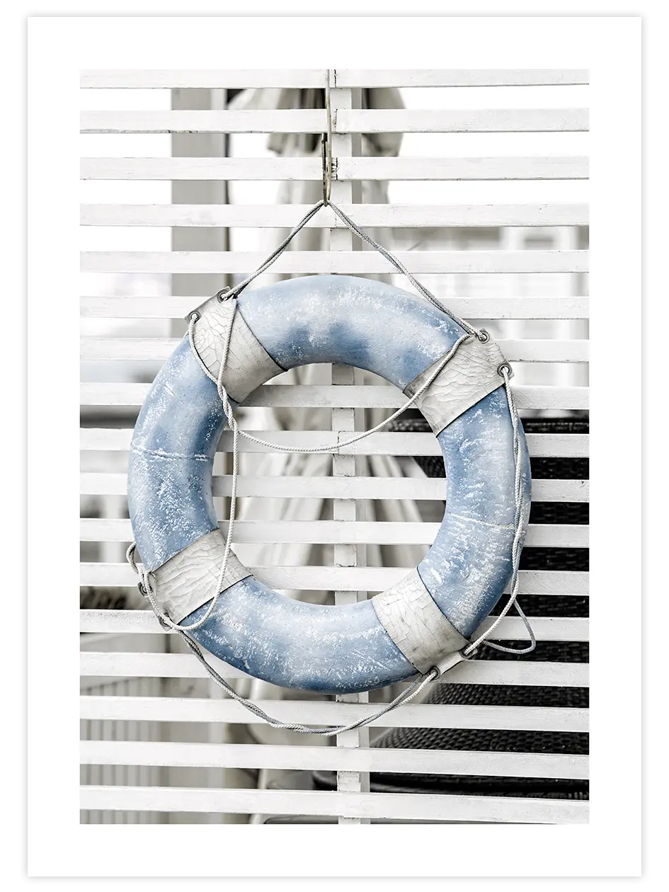 Mavi Deniz Simidi - Art Print