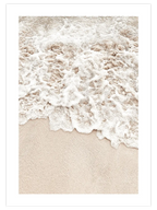 Bej Deniz Köpükleri - Art Print