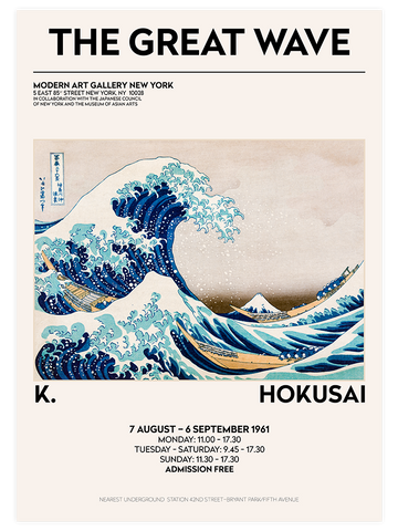 Hokusai The Great Wave - Poster Seti Duo