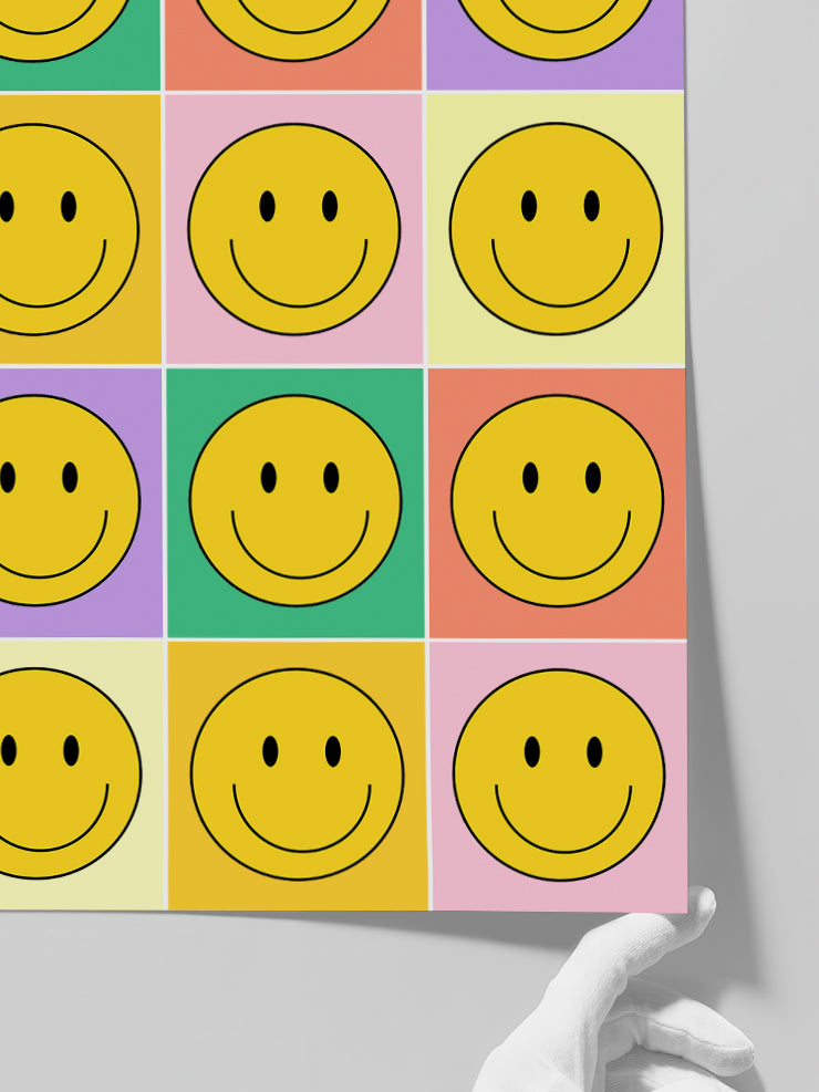 Smile Face - Art Print  Poster