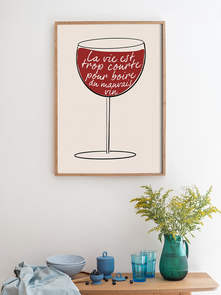 Good Wine - Art Print  Poster