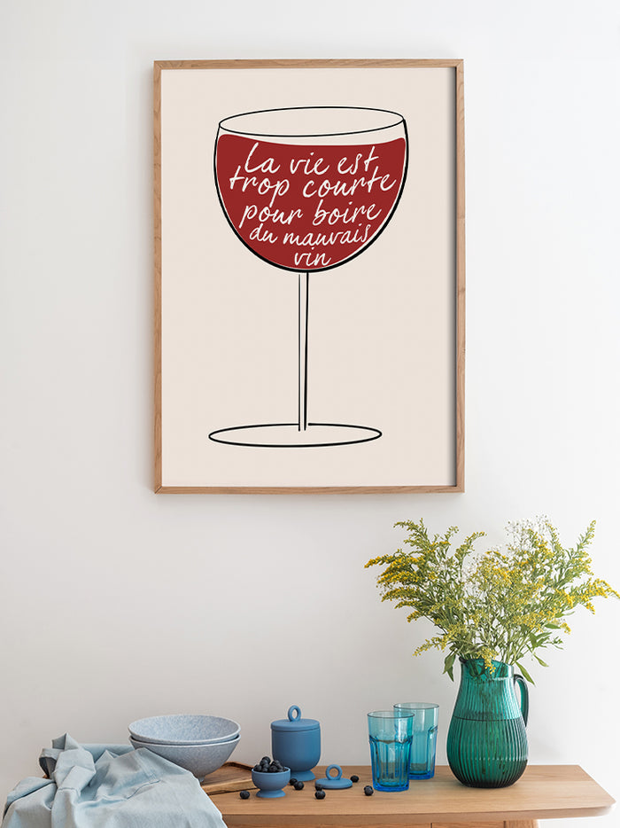 Good Wine - Art Print  Poster