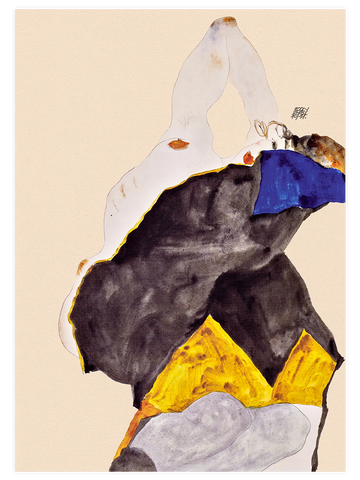Egon Schiele Girl with Raised Elbows - Art Print