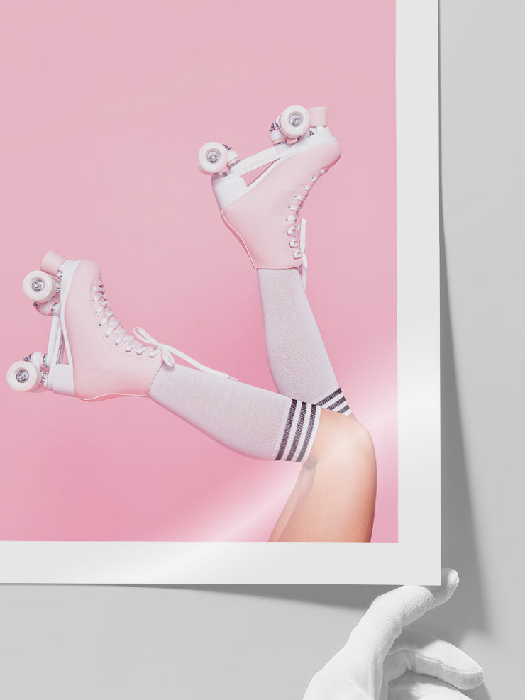 Pink Roller - Art Print  Poster