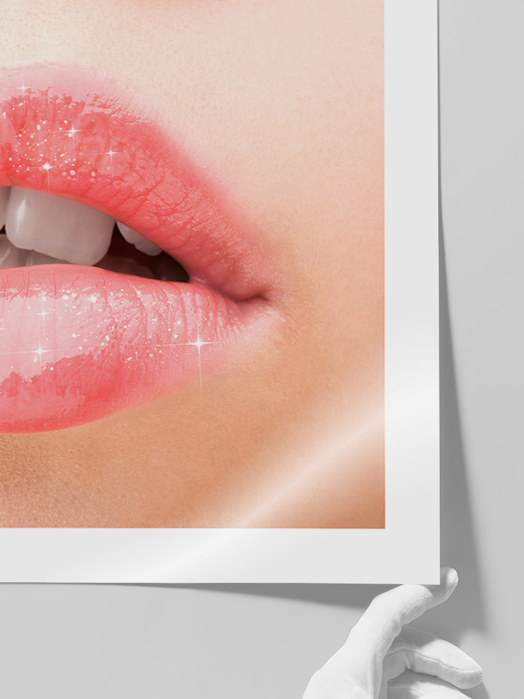 Pink Lips - Art Print  Poster