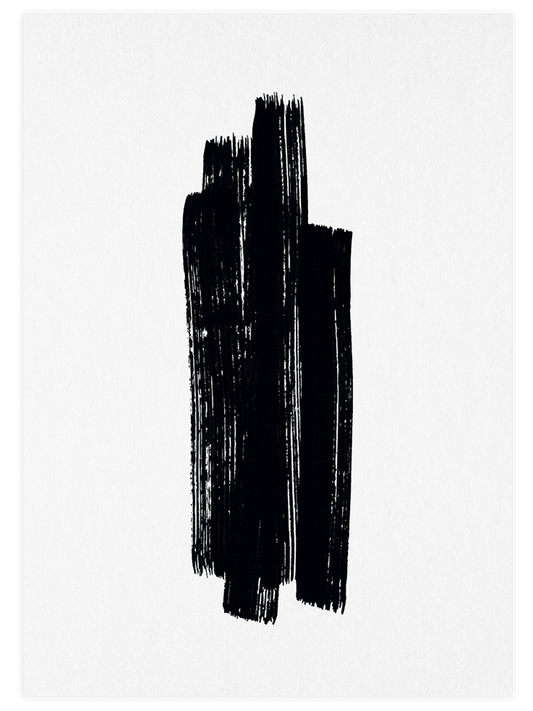 Black Stroke Poster - Giclée Baskı