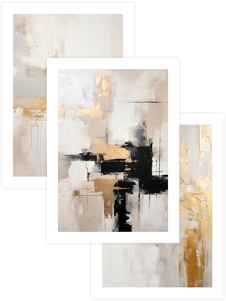 Abstract Feelings - Poster Seti Trio Sanatsal Poster