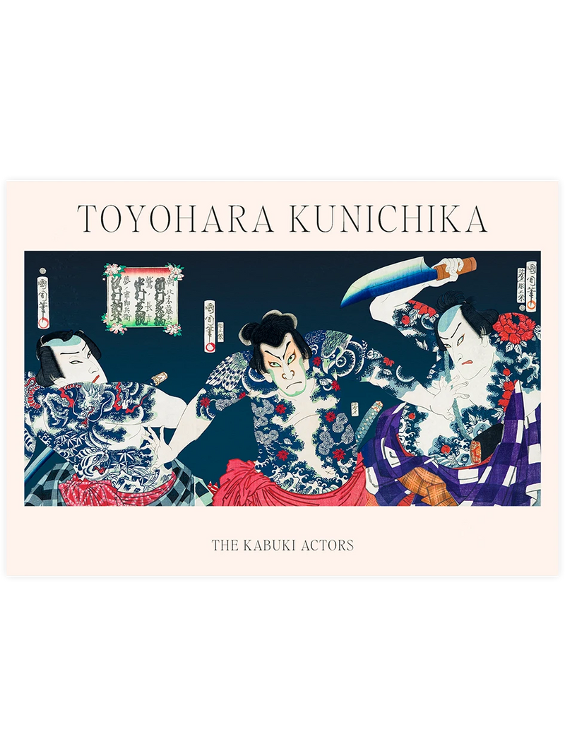 Toyohara Kunichika, The Kabuki Actors - Art Print Ünlü Ressamlar Poster