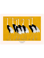 Ogata Korin Gray Cranes - Art Print