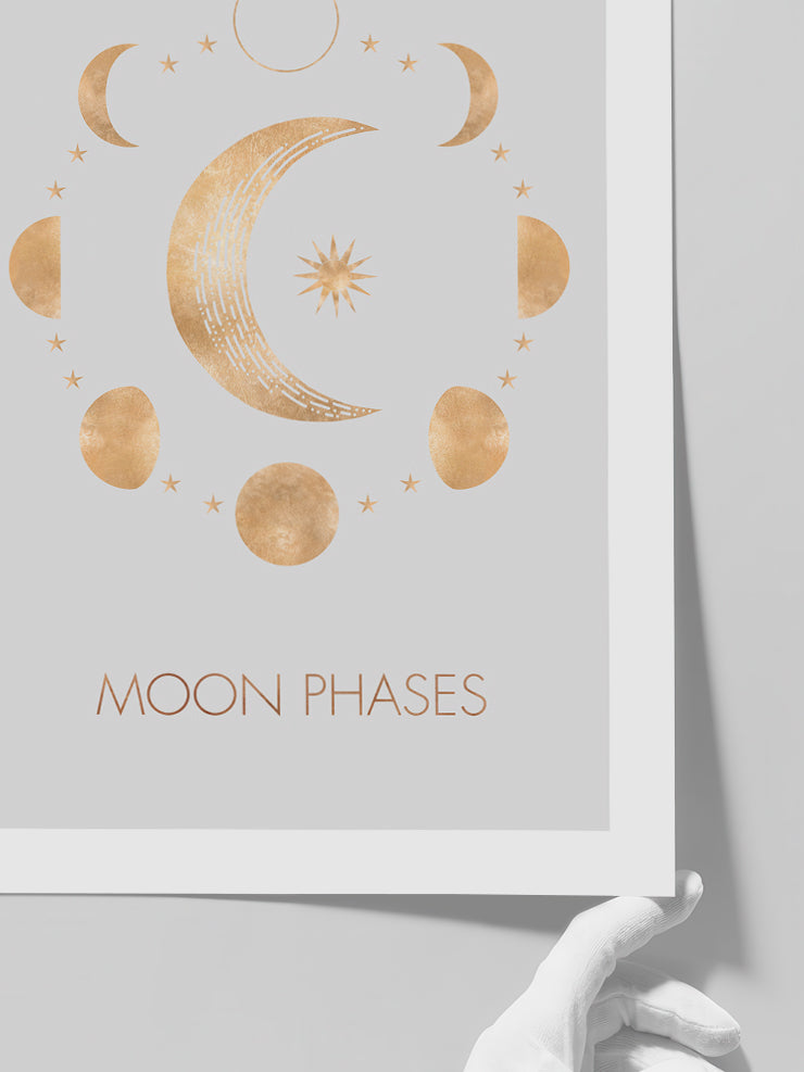Moon Phases - Art Print  Poster
