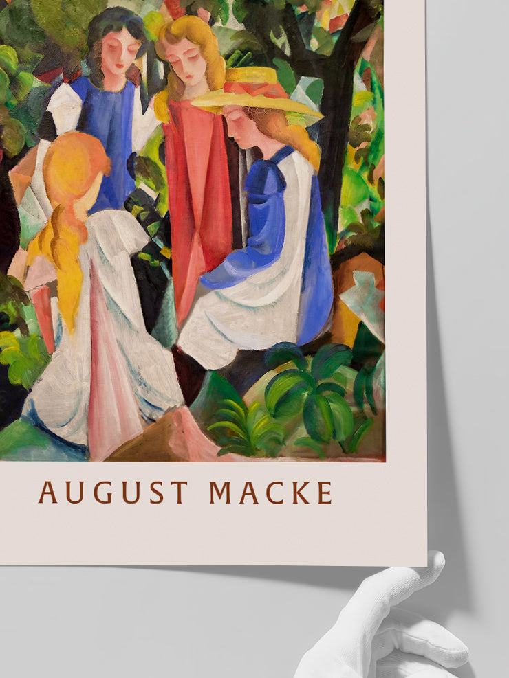 August Macke Four Girls - Art Print  Poster