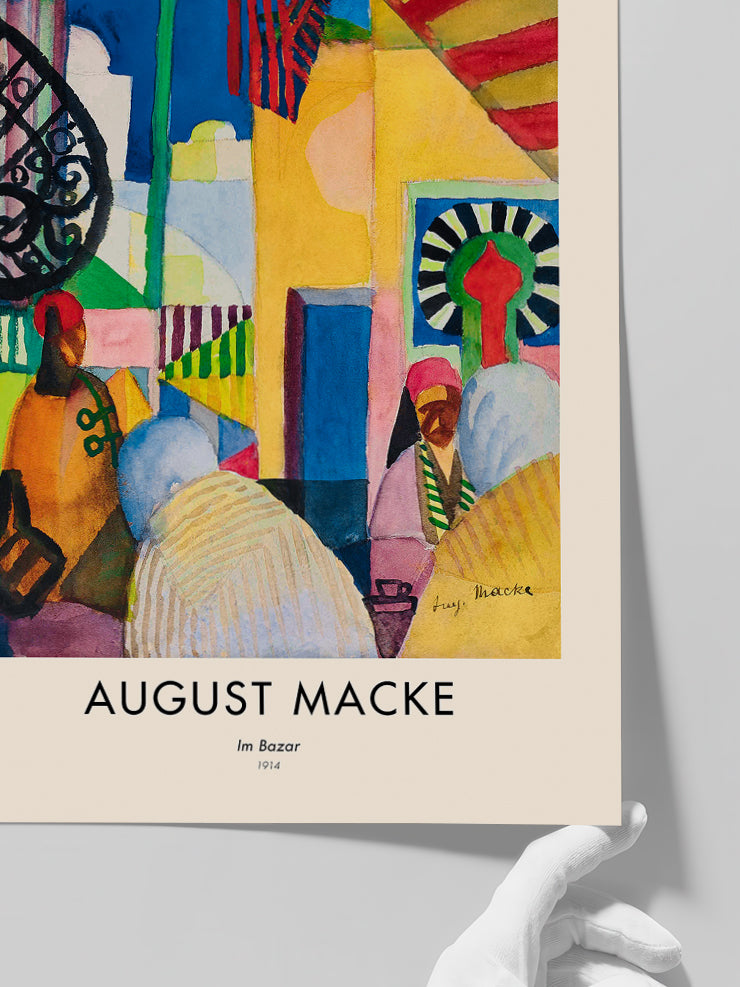 August Macke Bazar - Art Print  Poster