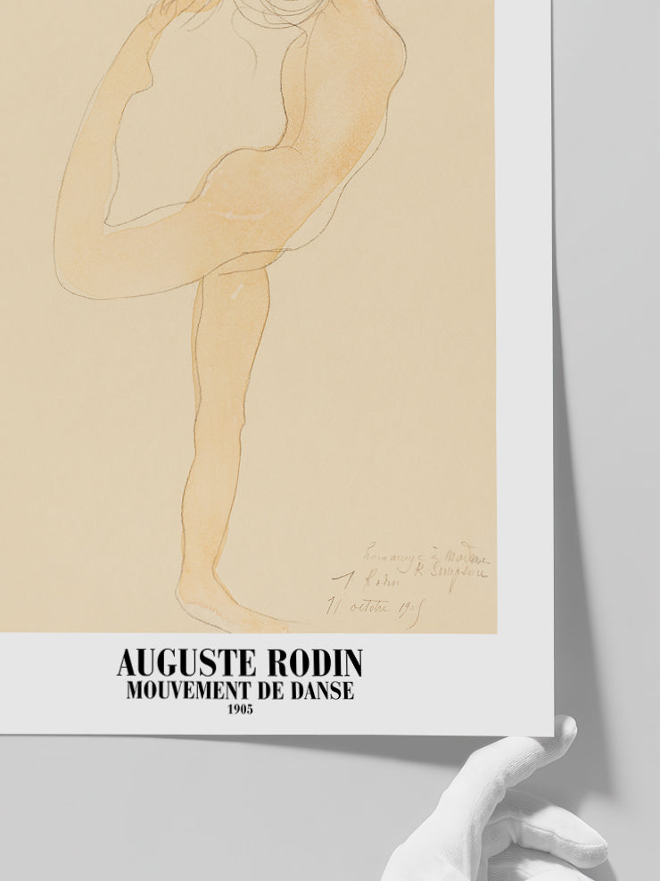 Rodin Dance Movement - Art Print  Poster