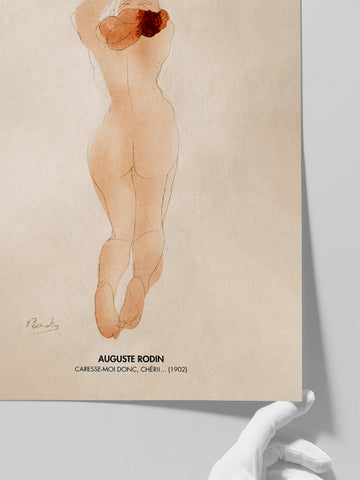 Rodin Caresse-Moi Donc Cheri - Art Print