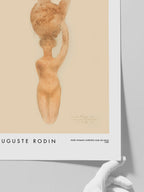 Rodin Nude Woman Carrying Vase On Head - Art Print