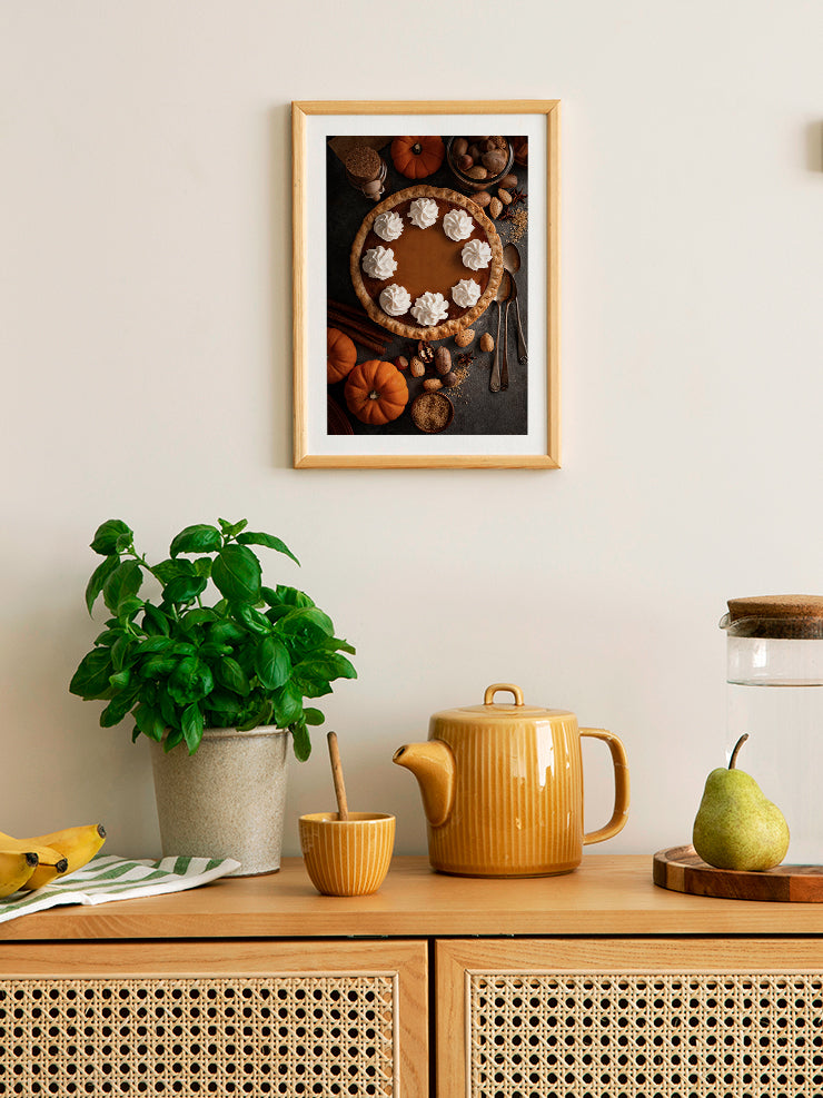 Balkabaklı Pasta - Art Print  Poster