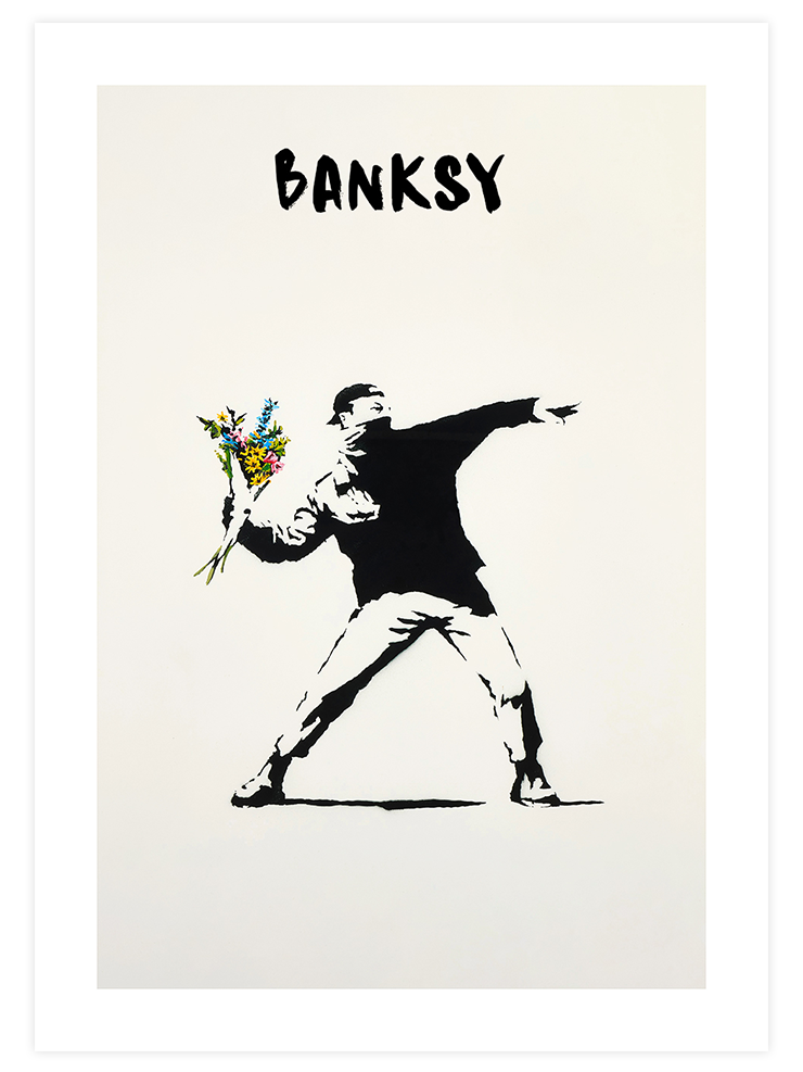Banksy Flower Thrower - Art Print Ürün ana görseli