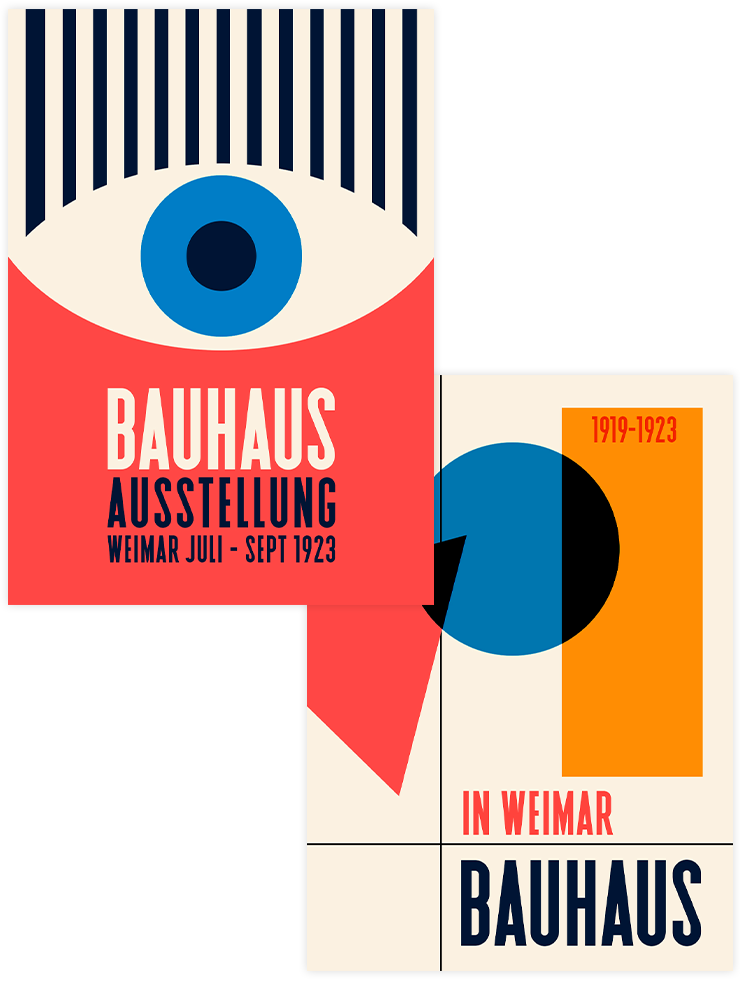 Bauhaus Art - Poster Seti Duo Ünlü Ressamlar Poster
