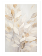 Beige Leaves - Art Print
