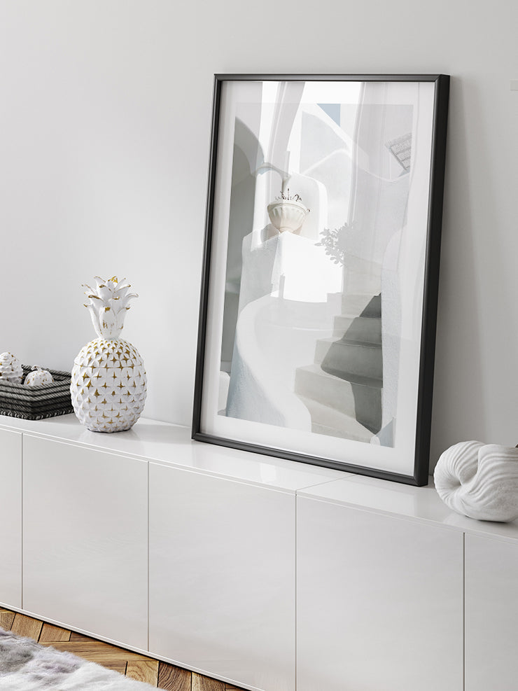 Beyaz Kerpiç Ev - Art Print