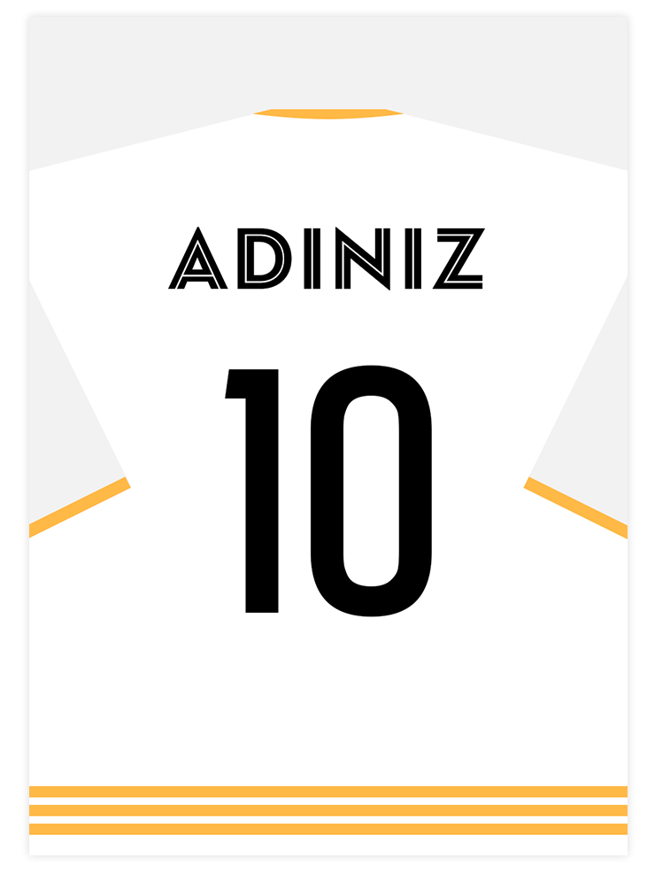 Futbol Forması Tek Renk Kişiye Özel - Art Print  Poster